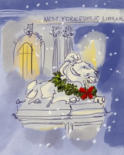 Load image into Gallery viewer, New York Public Library Lions -- Print