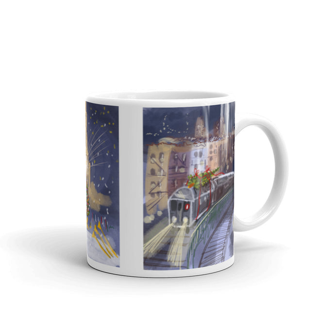It's Christmas Time in the City ...  Tryptic Mug